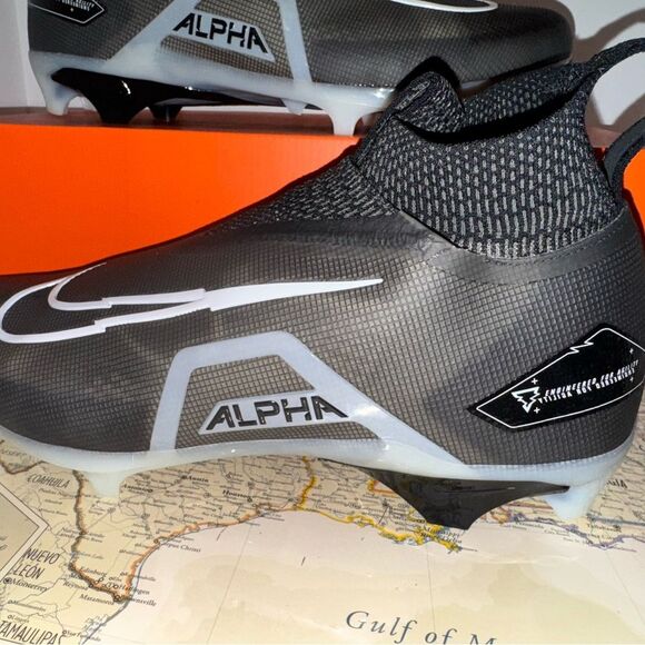 Nike Alpha Menace Elite 3 Football Cleats Black Iron Grey White Size 13 main image 6